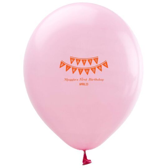 Birthday Banner Latex Balloons